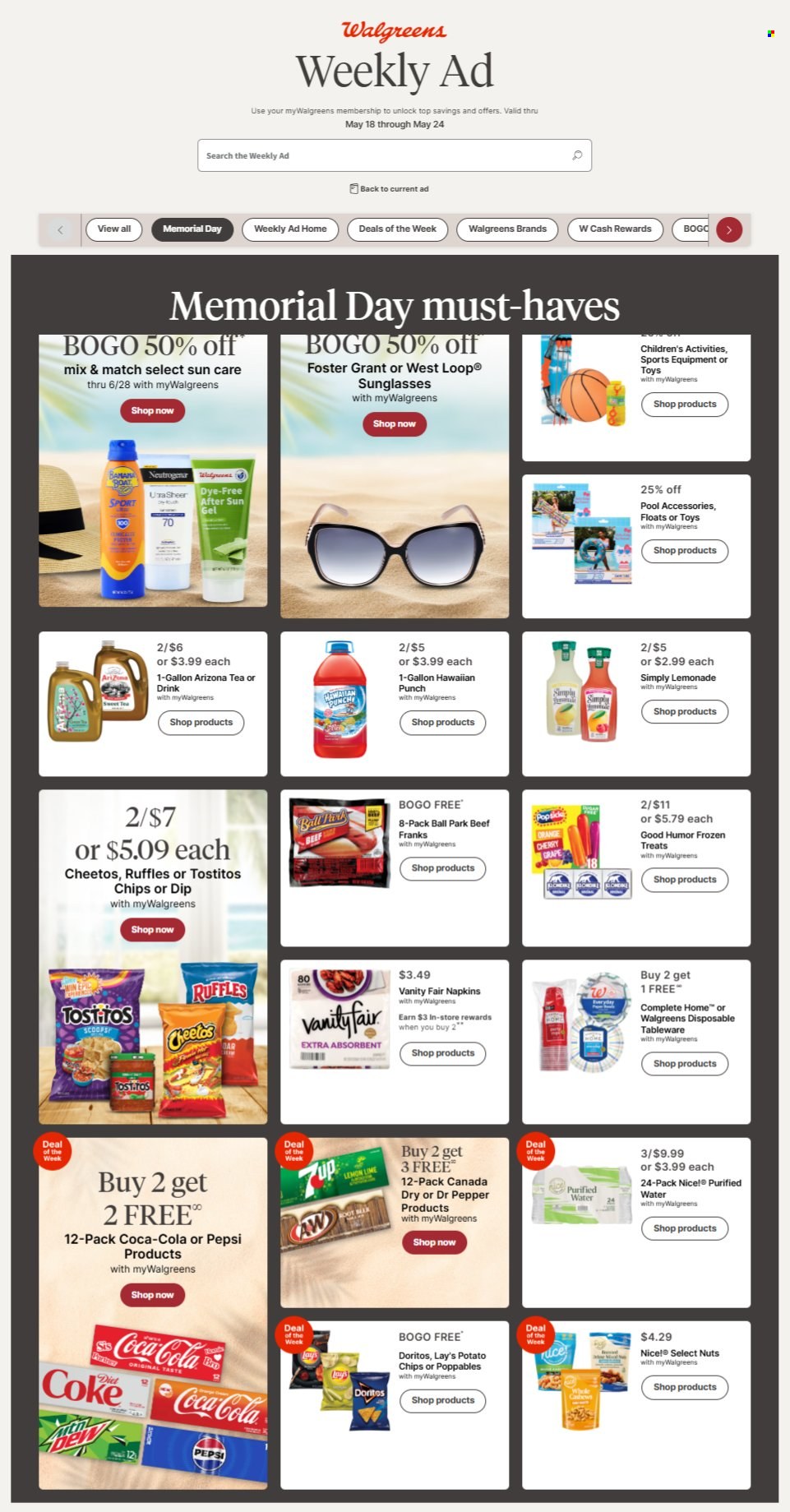 Walgreens ad - 05/18/2025 - 05/24/2025. Page 1