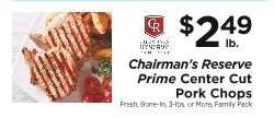 Chairman's Reserve Prime Center Cut Pork Chops
