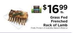 Grass Fed Frenched Rack of Lamb