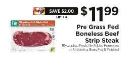 Pre Grass Fed Boneless Beef Strip Steak