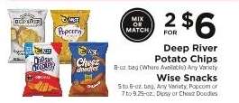 Deep River Potato Chips, Wise Snacks