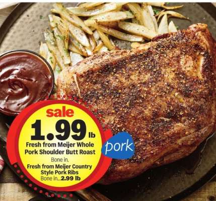 Fresh from Meijer Whole Pork Shoulder Butt Roast