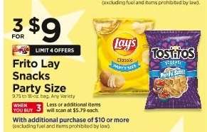 Frito Lay Snacks Party Size
