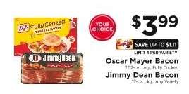 Oscar Mayer Bacon / Jimmy Dean Bacon