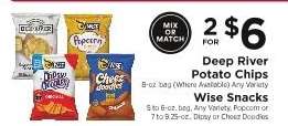 Deep River Potato Chips, Wise Snacks