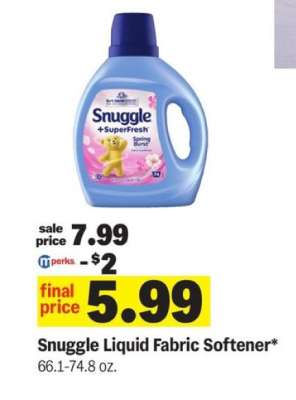Snuggle Liquid Fabric Softener