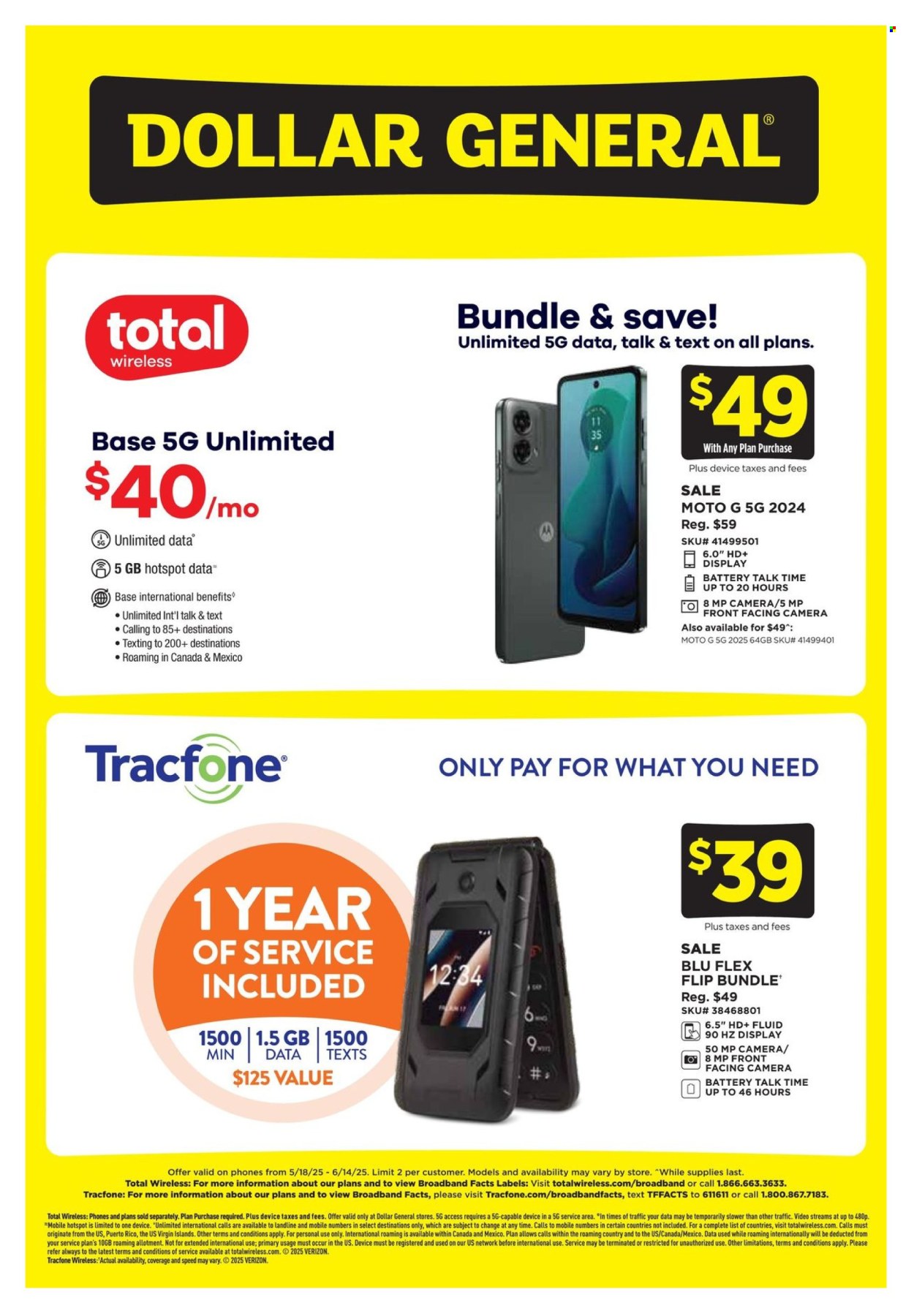 Dollar General ad - 05/18/2025 - 06/14/2025. Page 1