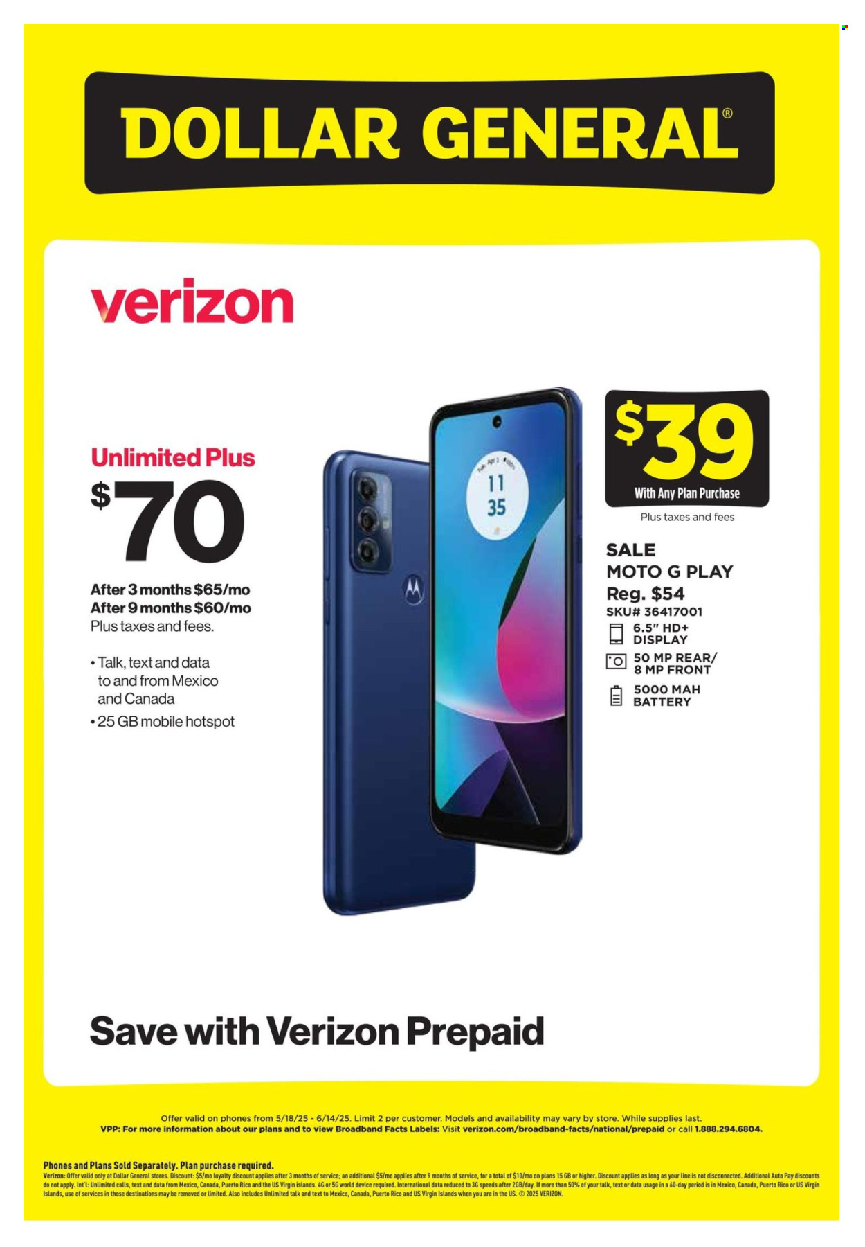 Dollar General ad - 05/18/2025 - 06/14/2025. Page 1