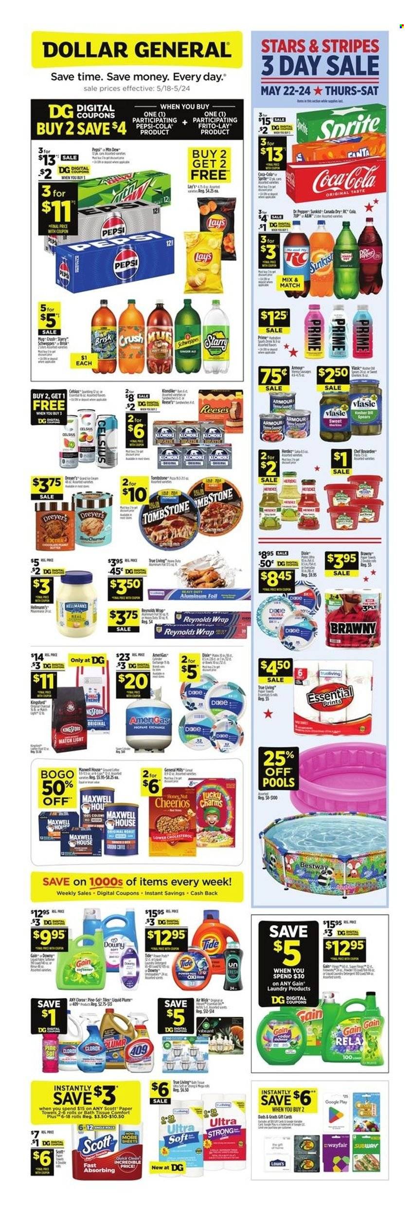 Dollar General ad - 05/18/2025 - 05/24/2025. Page 1