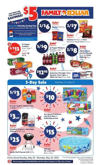 Family Dollar Flyer - 05/18/2025 - 05/26/2025.