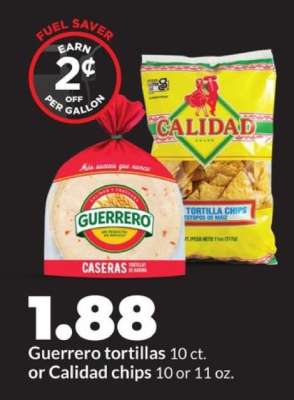 Guerrero tortillas or Calidad chips