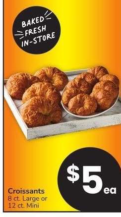 Croissants - 8 ct. Large or 12 ct. Mini