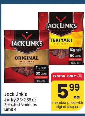 Jack Link's Jerky - 2.3-2.85 oz Selected Varieties