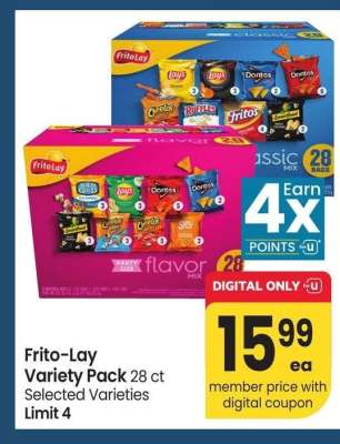 Frito Lay Variety Pack - 28 ct Selected Varieties