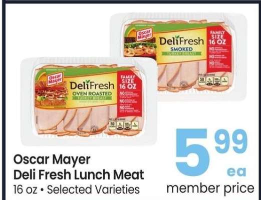 Oscar Mayer Deli Fresh Lunch Meat - 16 oz • Selected Varieties