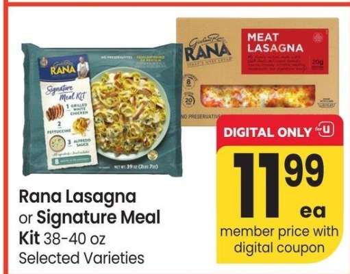 Rana Lasagna or Signature Meal Kit - 38-40 oz Selected Varieties