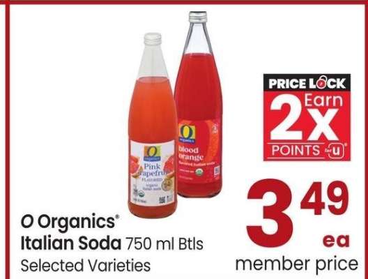 O Organics® Italian Soda - 750 ml Btls Selected Varieties