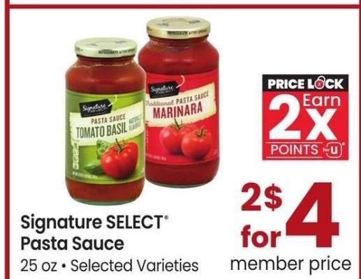 Signature SELECT® Pasta Sauce - 25 oz • Selected Varieties