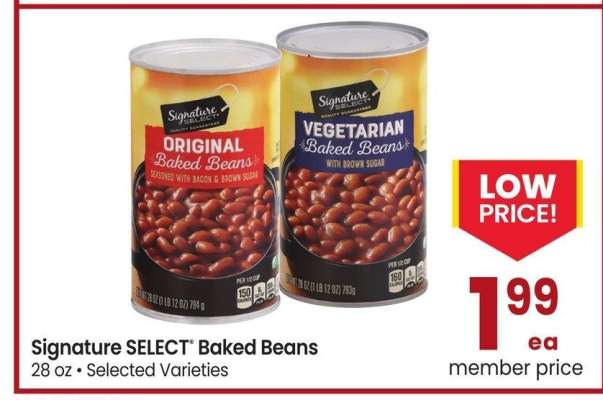 Signature SELECT® Baked Beans - 28 oz • Selected Varieties