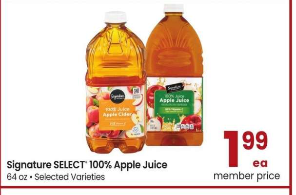 Signature SELECT® 100% Apple Juice - 64 oz • Selected Varieties