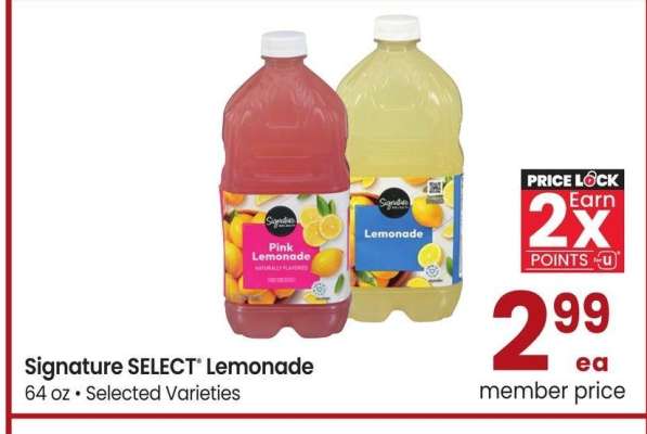 Signature SELECT® Lemonade - 64 oz, Selected Varieties