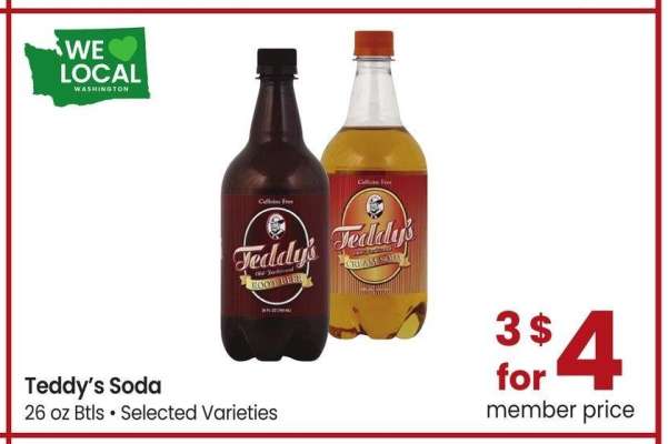Teddy's Soda - 26 oz Btls, Selected Varieties
