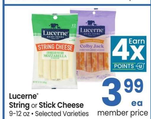 Lucerne® String or Stick Cheese - 9-12 oz, Selected Varieties