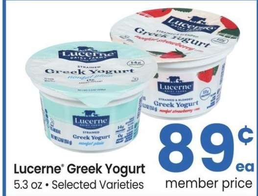Lucerne® Greek Yogurt - 5.3 oz • Selected Varieties