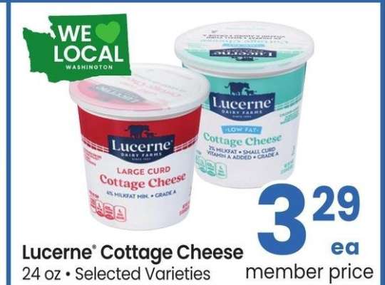 Lucerne® Cottage Cheese - 24 oz • Selected Varieties