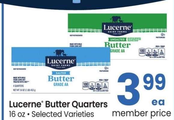 Lucerne® Butter Quarters - 16 oz • Selected Varieties