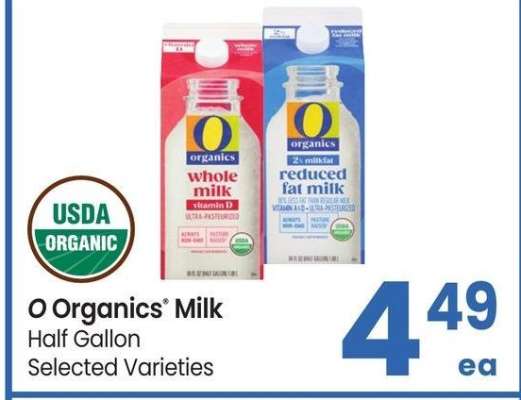 O Organics® Milk - Half Gallon Selected Varieties