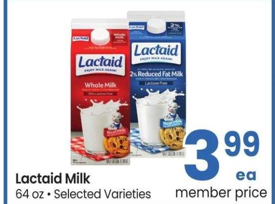 Lactaid Milk - 64 oz • Selected Varieties