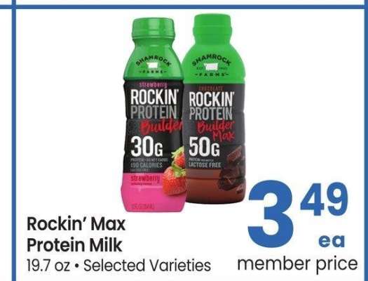 Rockin' Max Protein Milk - 19.7 oz, Selected Varieties