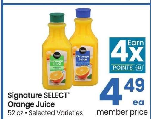 Signature SELECT® Orange Juice - 52 oz • Selected Varieties