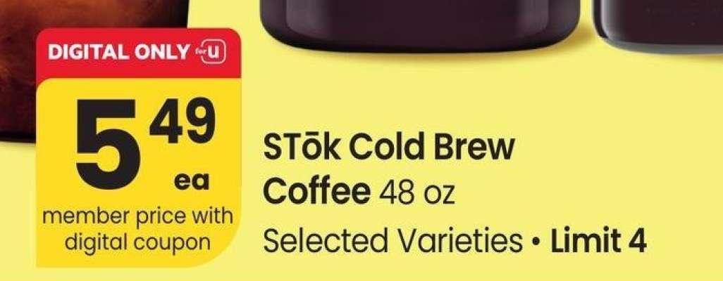 Stōk Cold Brew Coffee - 48 oz Selected Varieties
