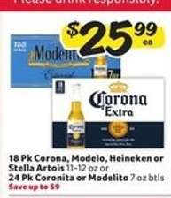 Corona, Modelo, Heineken or Stella Artois