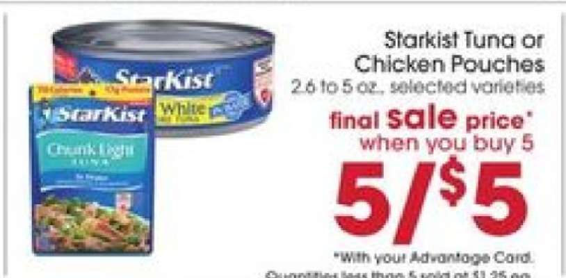 Starkist Tuna or Chicken Pouches