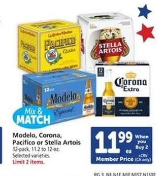 Modelo, Corona, Pacifico or Stella Artois