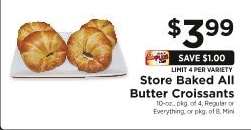 Store Baked All Butter Croissants