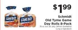 Schmidt Old Tyme Game Day Rolls 8-Pack