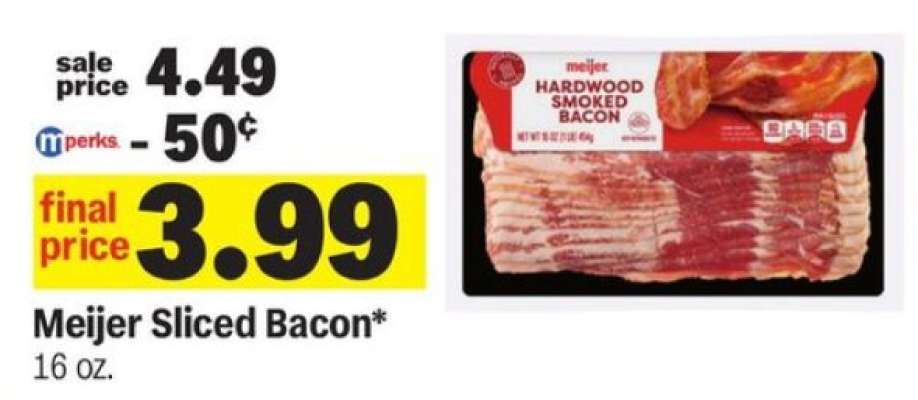 Meijer Sliced Bacon