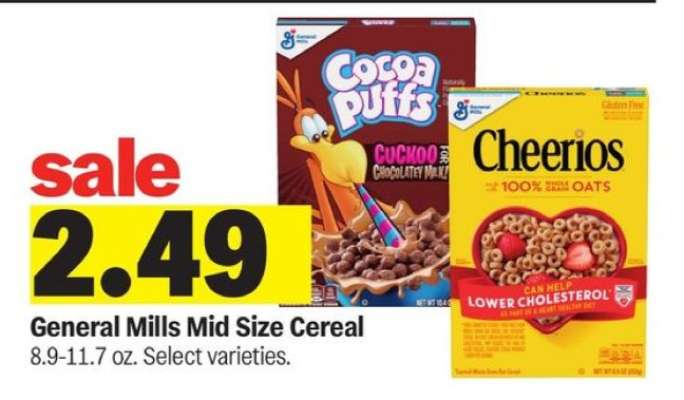 General Mills Mid Size Cereal