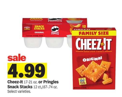 Cheez-It or Pringles Snack Stacks