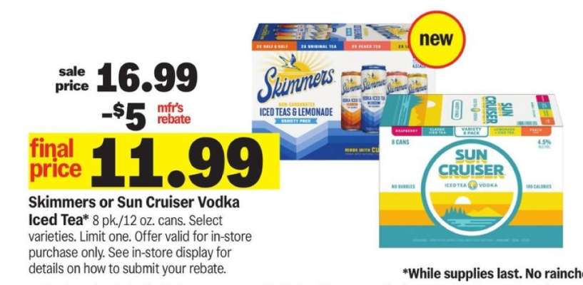 Skimmers or Sun Cruiser Vodka Iced Tea