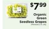 Organic Green Seedless Grapes