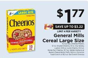 General Mills Cereal Large Size