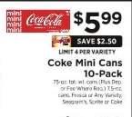 Coke Mini Cans 10-Pack