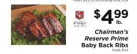 Chairman's Reserve Prime Baby Back Ribs
