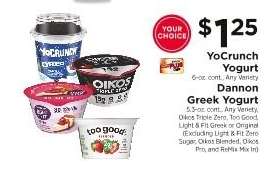 YoCrunch Yogurt / Dannon Greek Yogurt