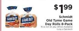 Schmidt Old Tyme Game Day Rolls 8-Pack